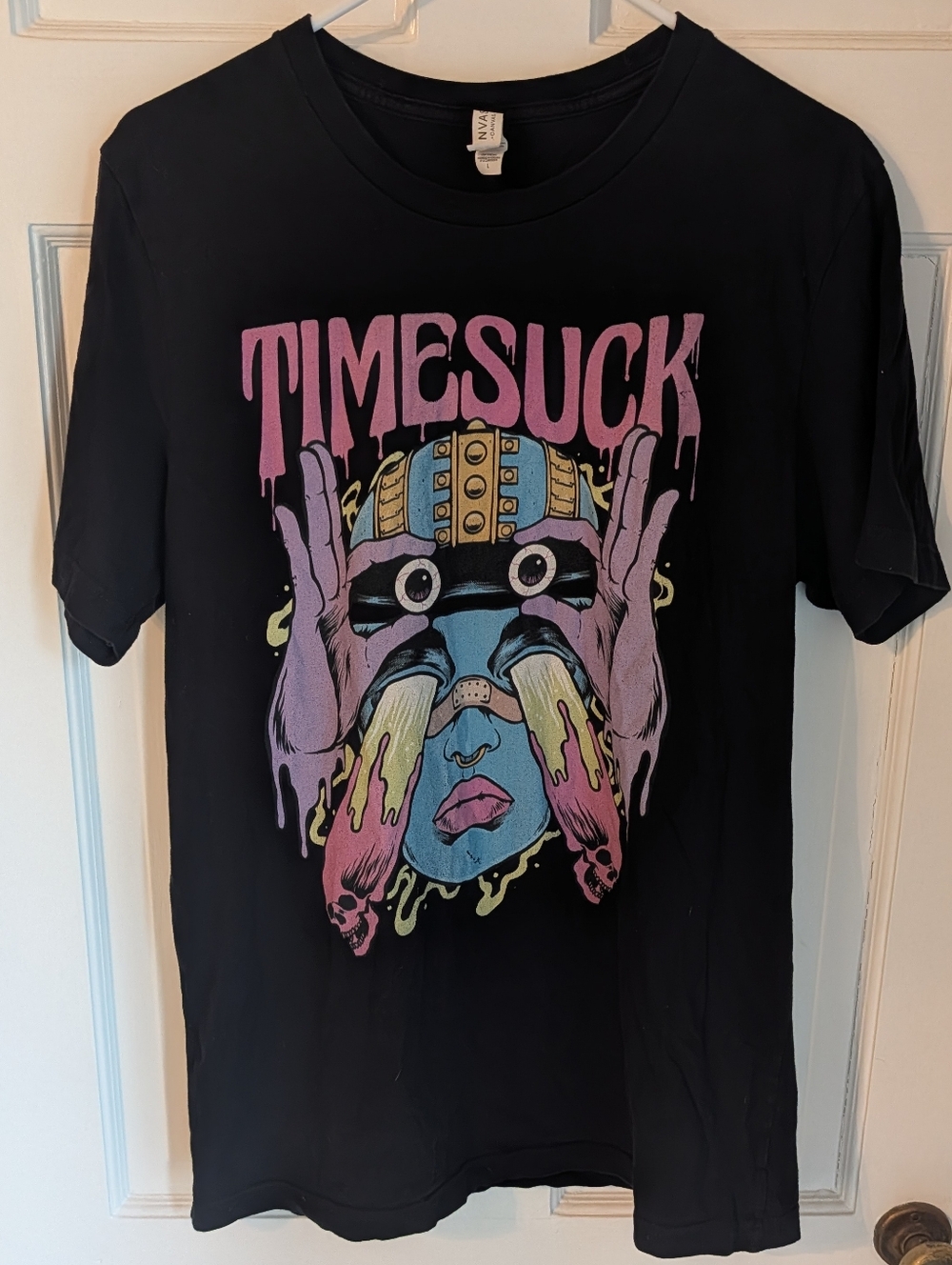 Timesuck Podcast Merch Graphic Tee - Black W/ Trippy Design